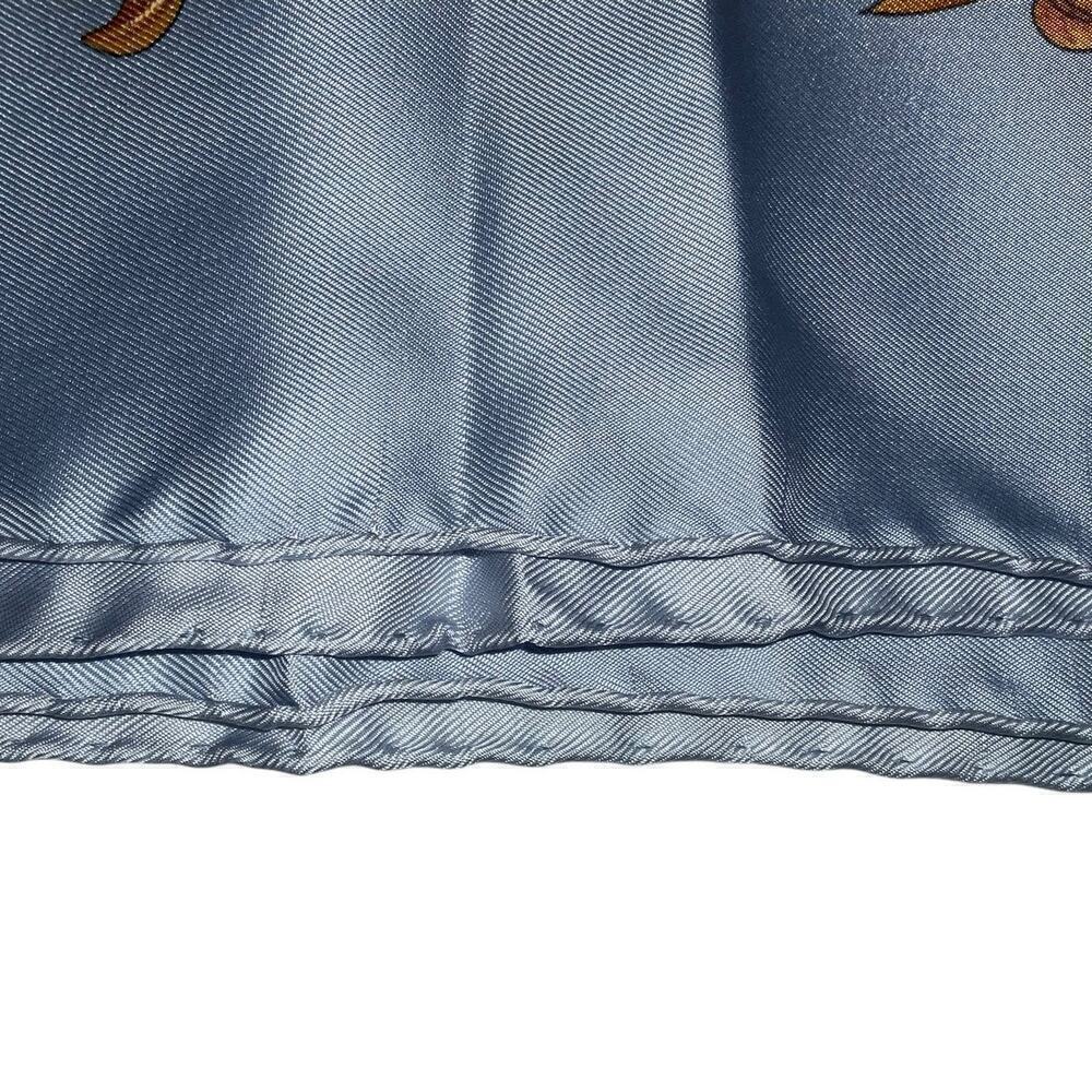 Hermes Carré Scarf 90cm AU PAYS DE COCAGNE Light blue - Picture 7 of 12